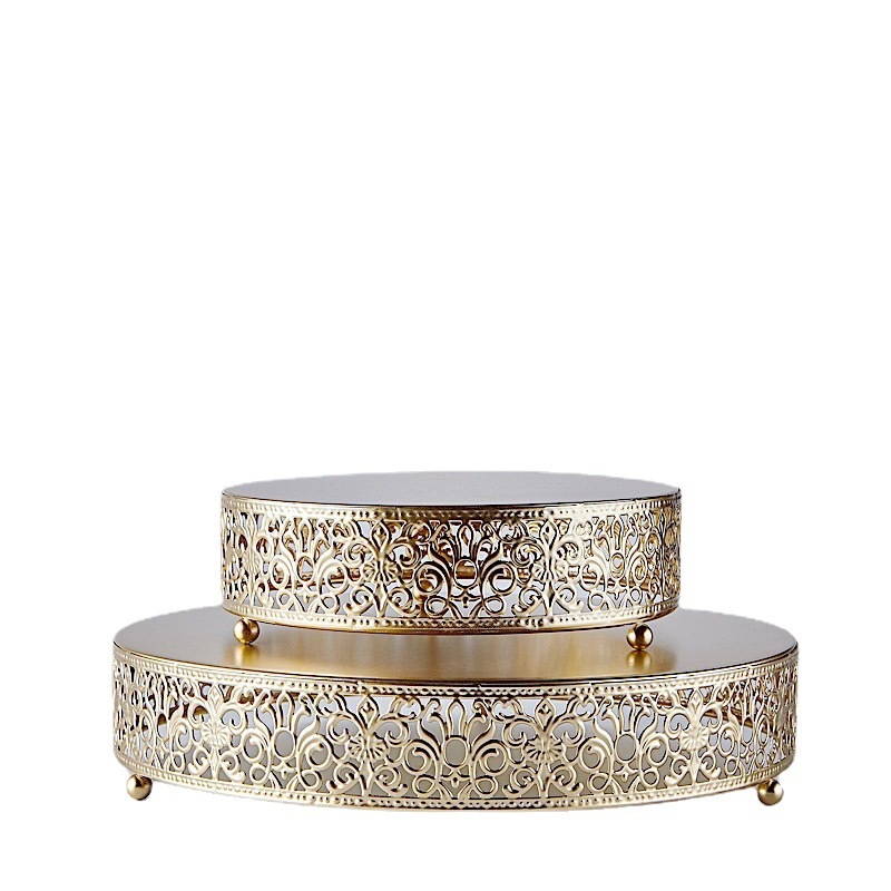 Estante de pastel de boda de lujo ligero europeo decoración festiva de fiesta mesa de postres pastel de papel dulces plato de exhibición