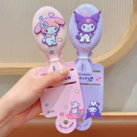 Детская парикмахерская расческа Sanrio, натуральная мультяшная расческа для маленьких девочек, массажная расческа с подушкой безопасности Melody, новая расческа для макияжа принцессы