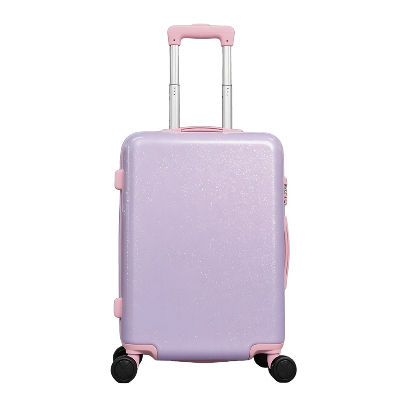 Vali nhựa PC màu macaron lấp lánh 20 inch chống rơi cho học sinh — màu vàng lấp lánh