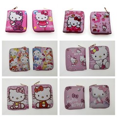 Cute KT Cat Cartoon Coin Purse Cartoon Kitty K T Cat Short Zipper Coin Purse Storage Bag