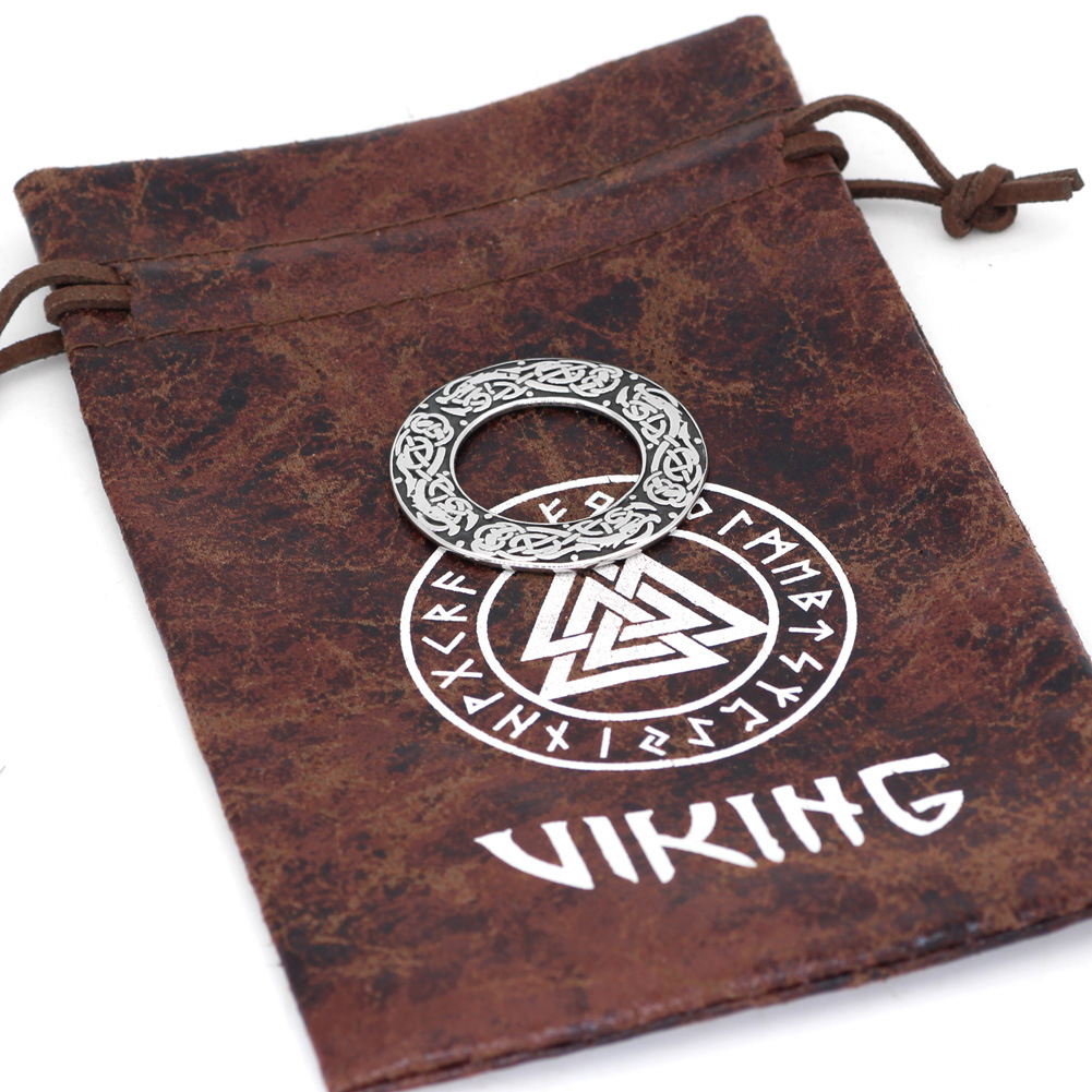 Viking Wolf Raven Pendant Image 6