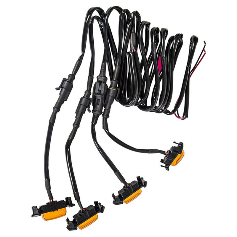 Foreign trade car LED lights show wide light tower Kuma modified net small yellow lighthouse Kuma day light show wide light