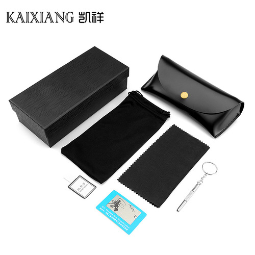  new wholesale leather glasses case packaging logo sunglasses case glasses bag sunglasses case set