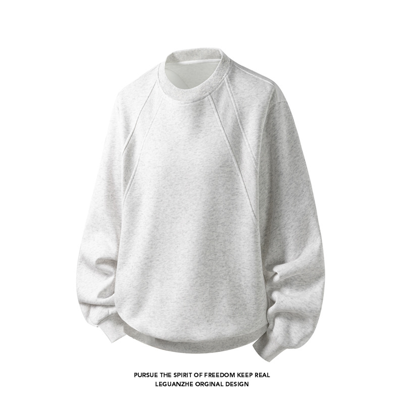 Cleanfit Deconstructed Sweatshirt Herren Herbst Trendy American High Street Schweres, lockeres Innenfutter Lässiger Pullover Top_voghion.com