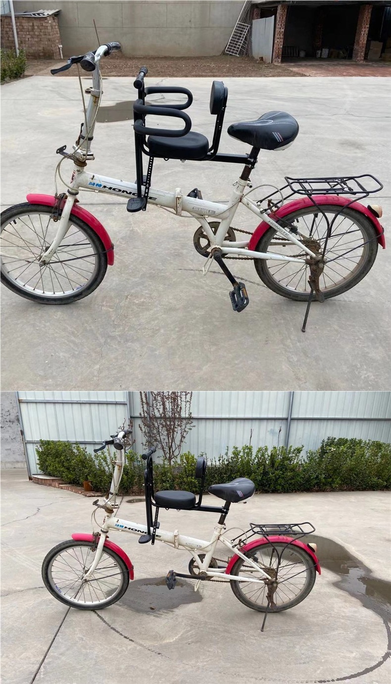 Bicycle Children's Front Seat Mountain Bike Curved Beam Bicycle Folding Bicycle Baby Child Front Seat Universal Cotton