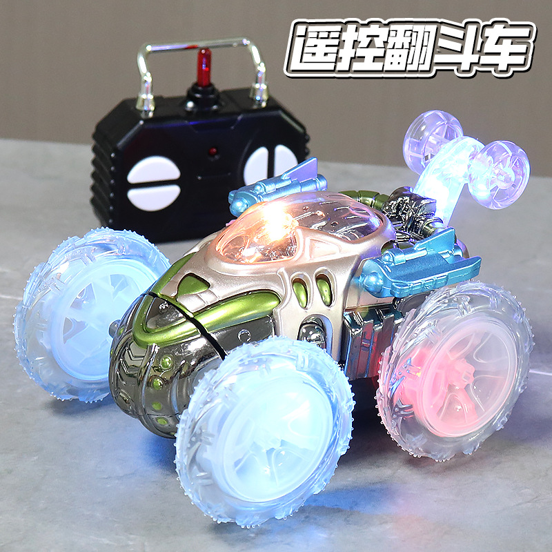 Nuevos productos transfronterizos, camión volquete de control remoto, acrobacias, rollos, luz ligera, coche de control remoto, juguete para niños, coche de control remoto, niño