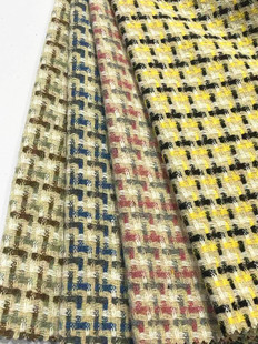 in stock supply woolen cloth small plaid clothing/shoes and hats/bags fabric Shaoxing fabric