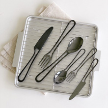 韩国ins博主同款餐具304不锈钢镂空刀叉勺三件套甜品叉勺牛排刀叉