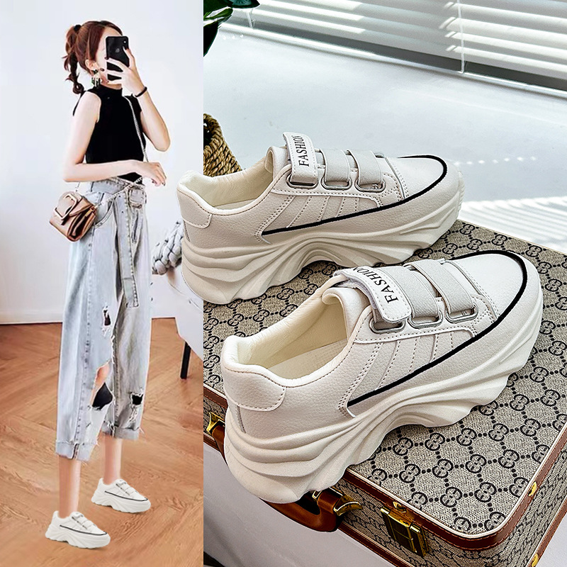 INS Korean Breathable Dad Women's Shoes 2023 Autumn New Student Colored Casual Thick Sports Shoes Women's Shoes_voghion.com