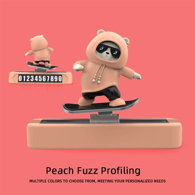 Car ornaments — decoration - skateboard-stop-sign-decoration-soft-peach