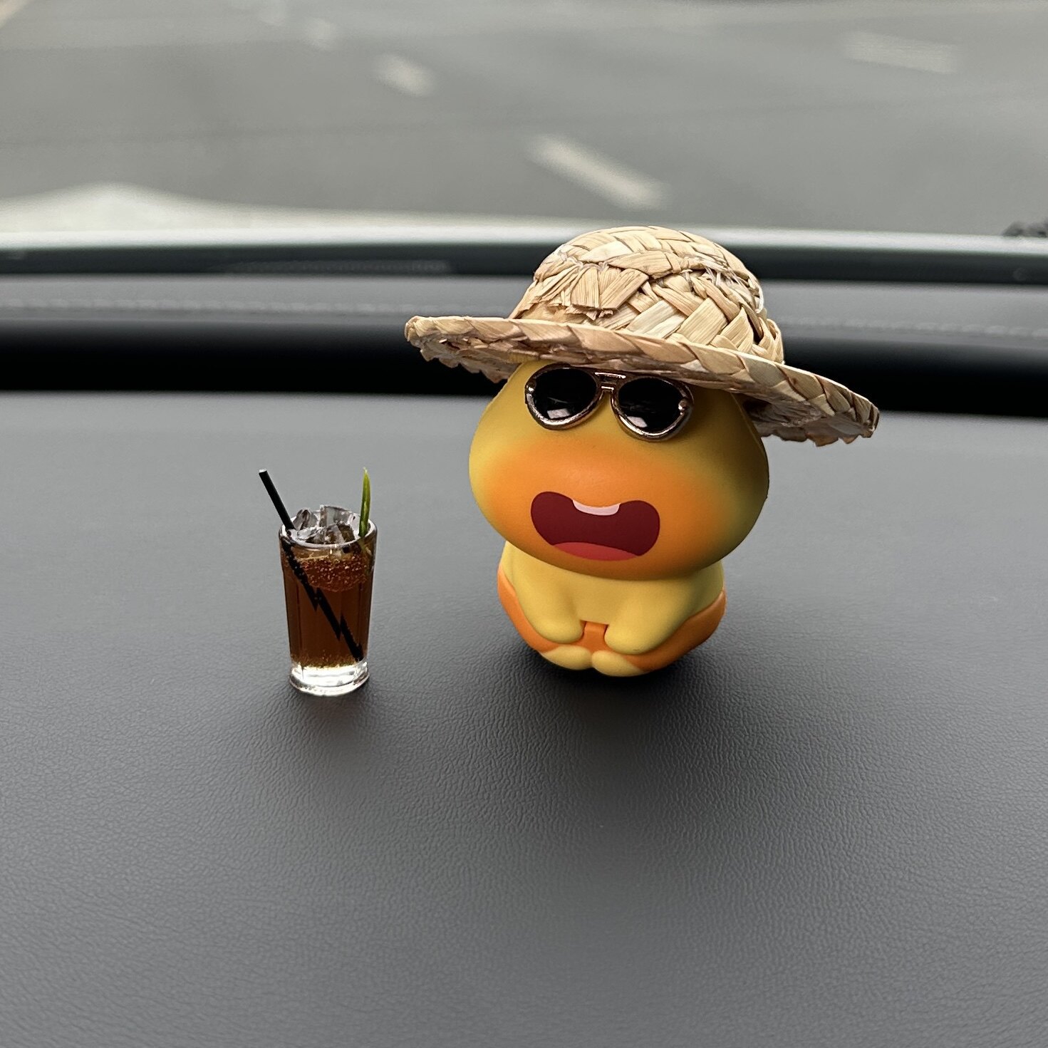 Capybara Lulu Car Screen Decoration, Center Console Healing Ornament, Car Interior Decoration, Car Ornament