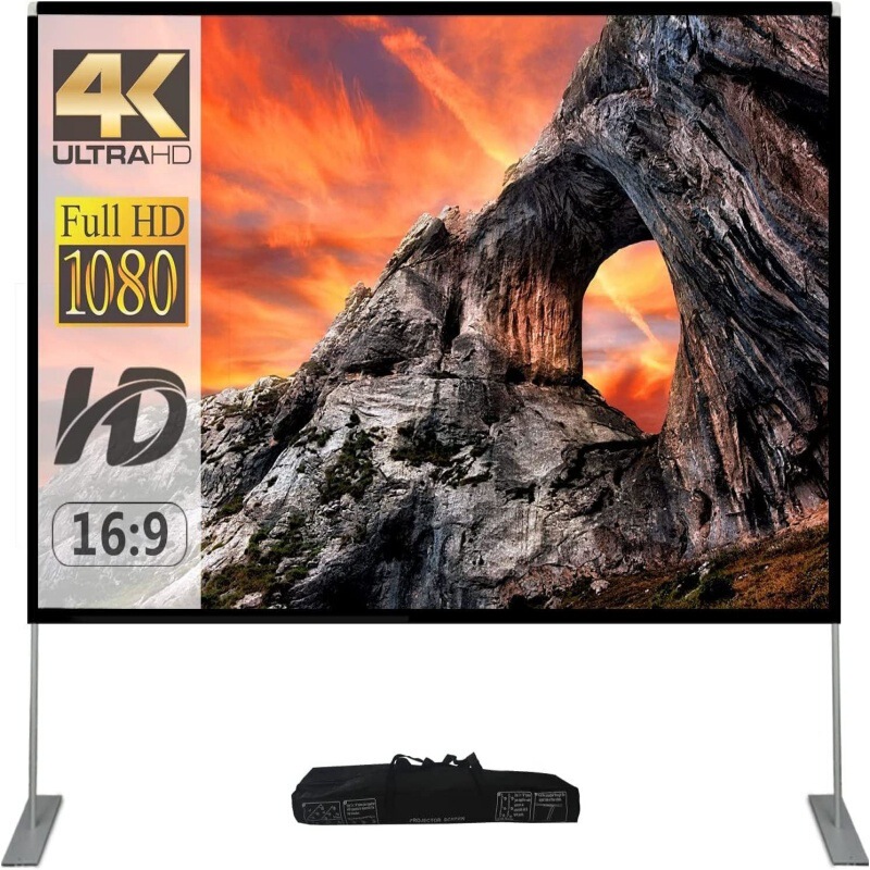 Amazon Cross-Border Outdoor Projection Screen with Stand Portable Projection Screen Suitable for Outdoor Backyard Movies