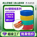 国标BV1.5 2.5 4 6平方单芯铜芯电线阻燃防水电源线电缆线批发