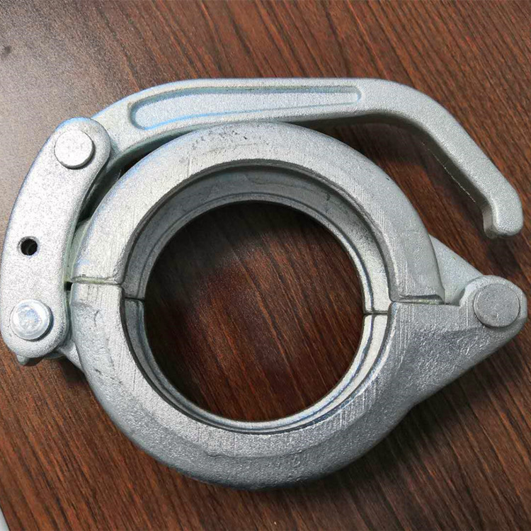 湿喷机链接快速管卡2寸-6寸混凝泵管链接件押把式卡箍镀锌白色