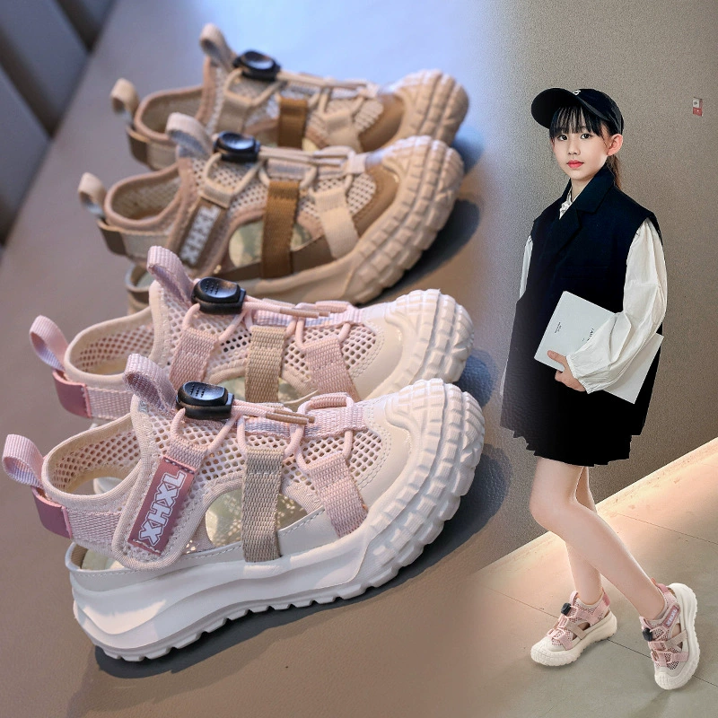 Сандалии для девочек 2025 новый летний детский кроссовок обувь для мальчиков