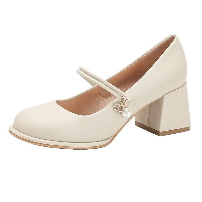 2026 nuevo estilo de verano con cheongsammarie zapatos de estilo de hadas de color sólido simple zapatos de moda pequeños zapatos blancos para mujeres