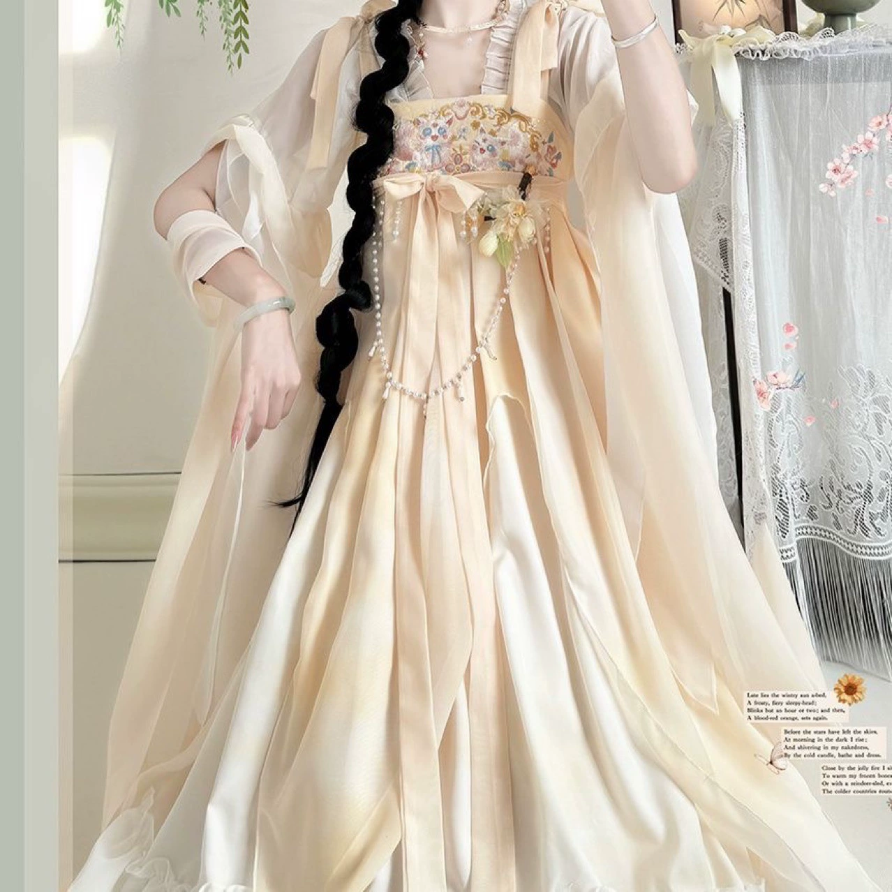 Оригинальный женский костюм династии Хань длиной до груди, костюм династии Тан, весна-осень-лето, древняя струящаяся сказочная юбка, новый стиль