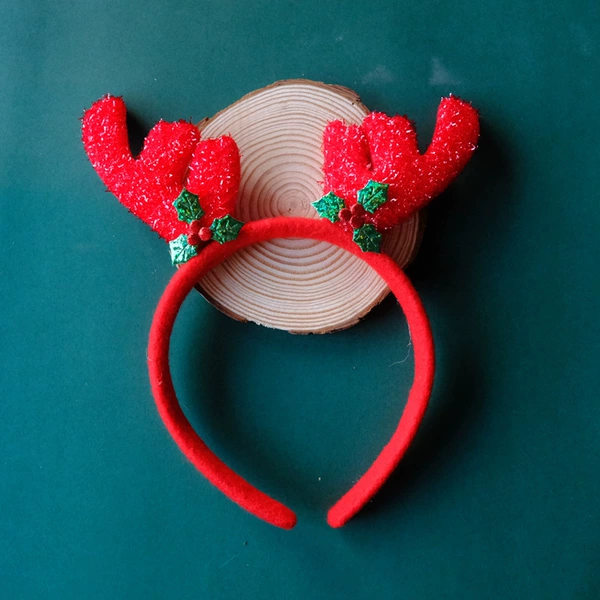30 red silk antlers