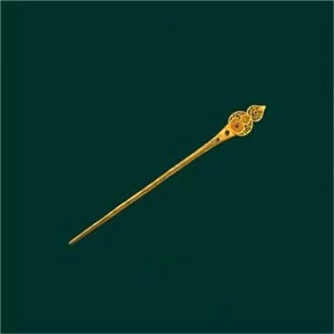 New Chinese retro original handcrafted gold hairpin female gourd gold hairpin Hanfu ancient costume classical fringe step shake