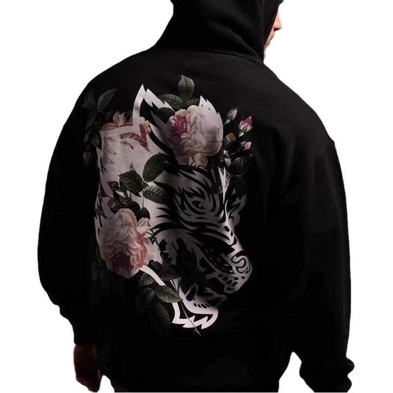 DARC SPORT marca de moda para hombres y mujeres mismo suéter con capucha Impresión de letras con forro polar entrega de una sola pieza