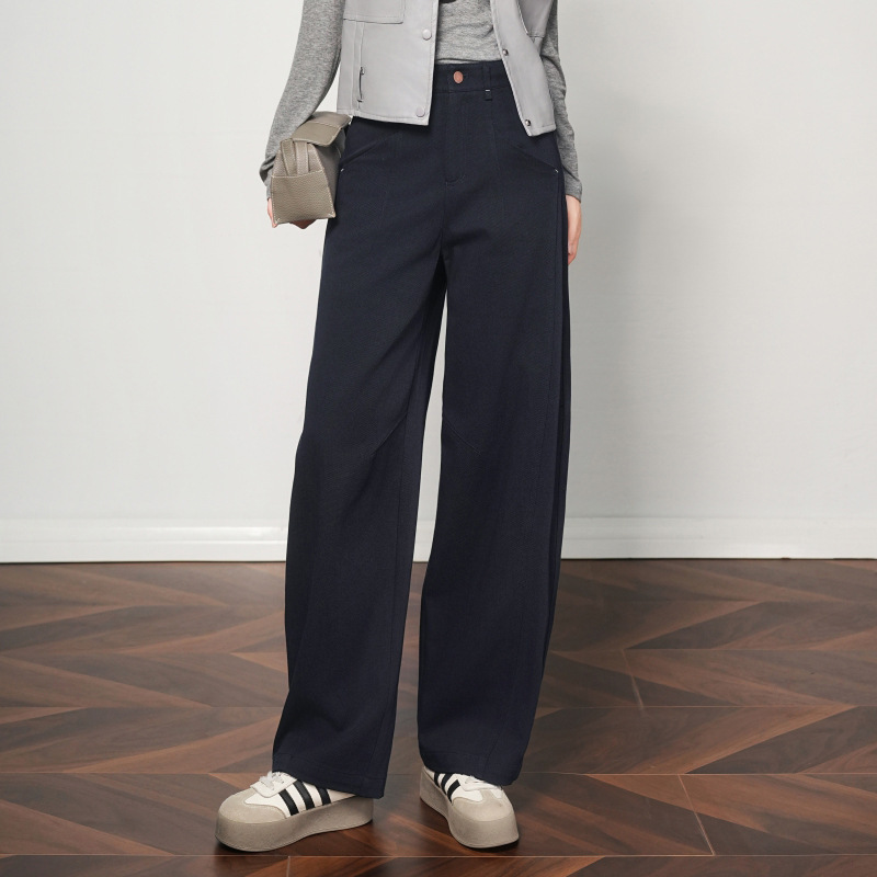 Counter Same Style Wide-Leg Pants for Women 2025 Autum New High-Waist Slim Draped Straight Pants Loose Casual Long Pants