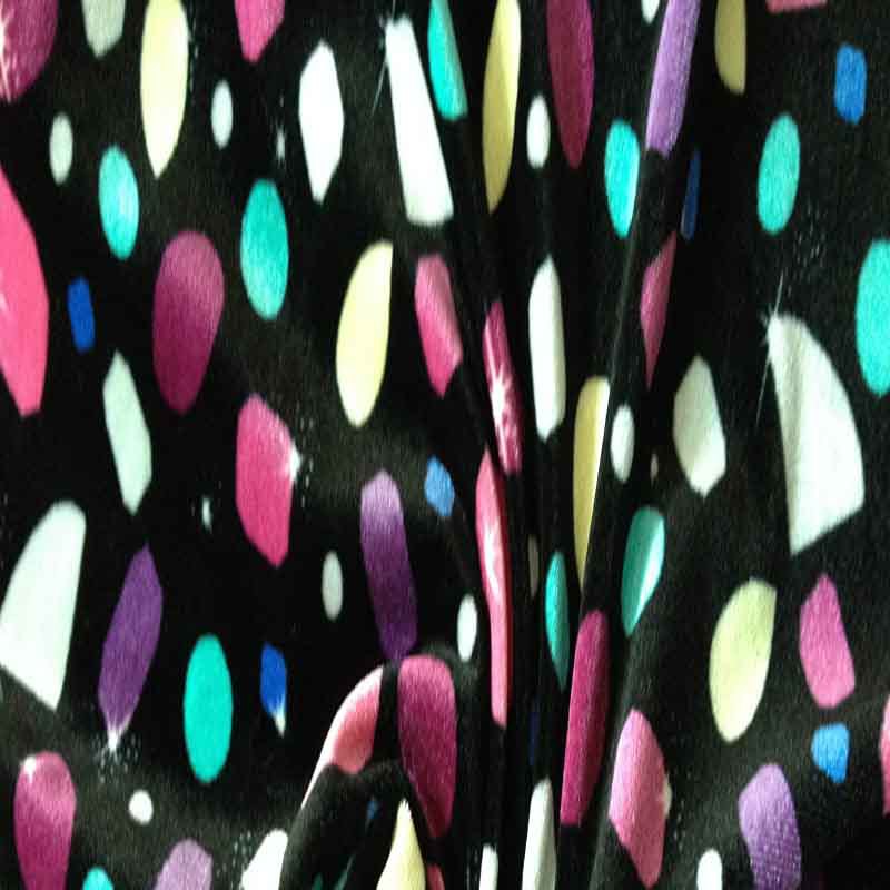 厂家供应经编印花韩国绒家居服休闲服时装布料批发 不倒绒面料