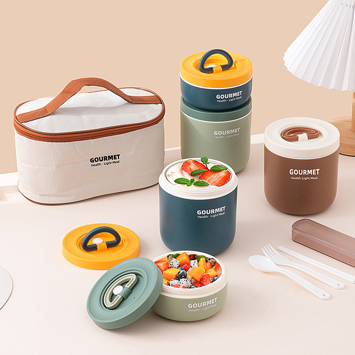 密封便携午餐盒304不锈钢保温桶饭盒上班族外带饭提锅学生便当盒