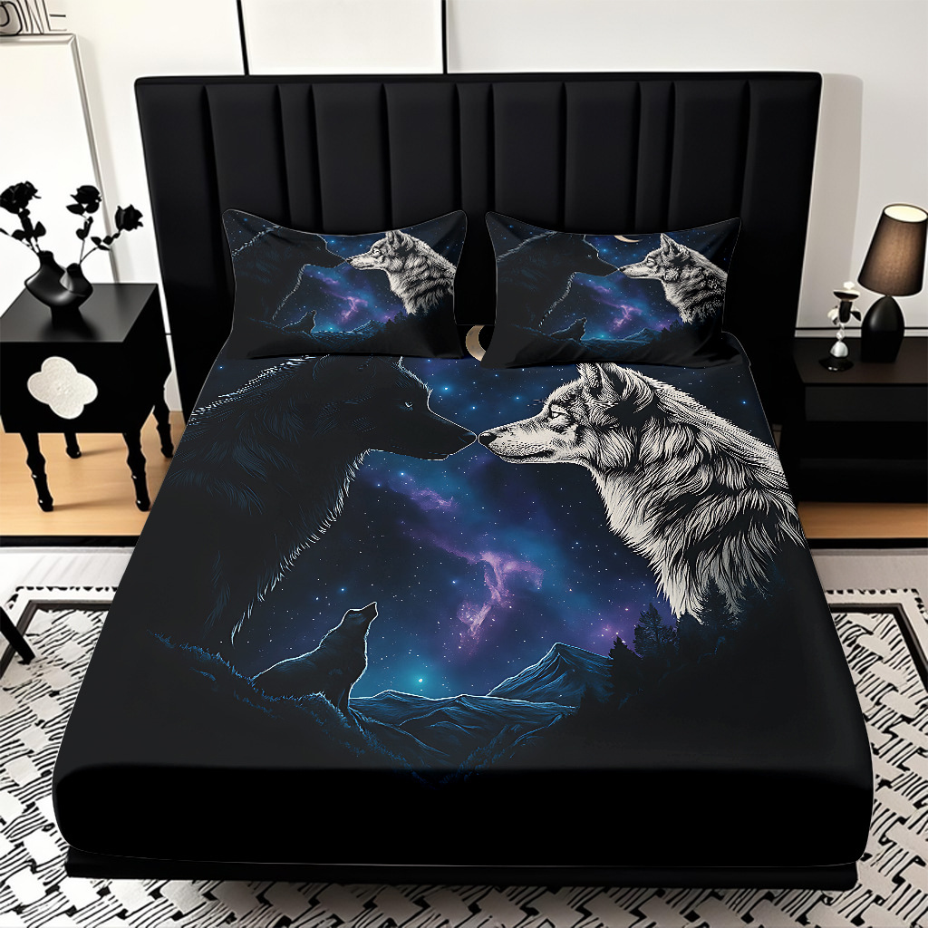 TEMU / JIT impresión digital 3D transfronteriza serie de wolf molido cama de cama de cama de cama para diseñar