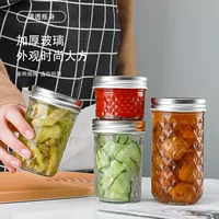 Оптовые стеклянные банки с герметичными крышками, стеклянные бутылки для солений, банки для меда