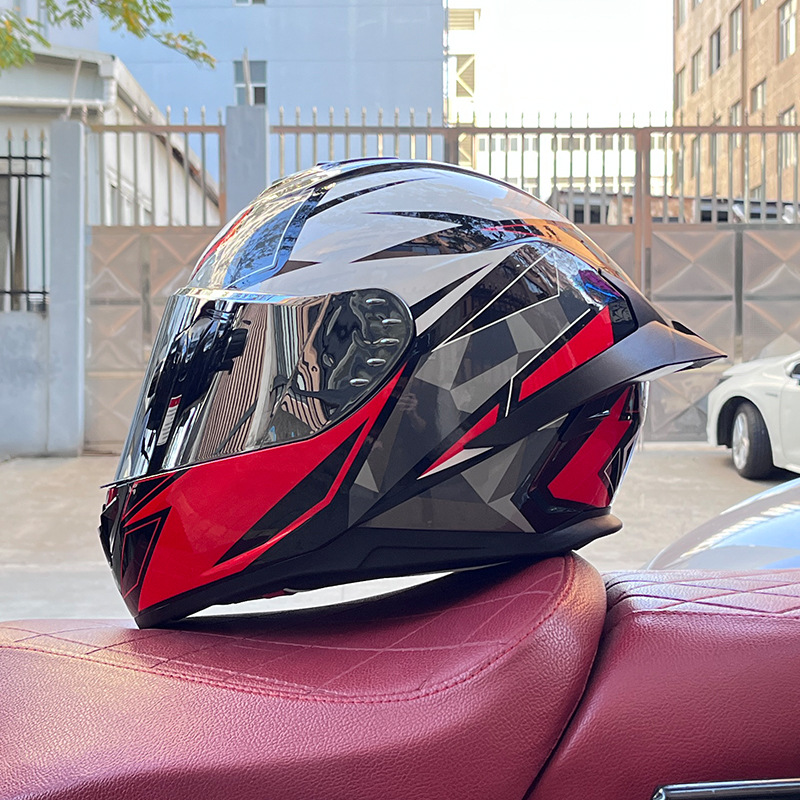 Casco de motocicleta Orz para hombres y mujeres, casco integral de verano con gran alerón trasero para todas las estaciones, certificado por DOT, transfronterizo.