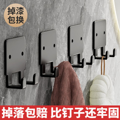 Hook strong adhesive no-drill kitchen bathroom door back wall sticker traceless sticky hook load-bearing stainless steel hook