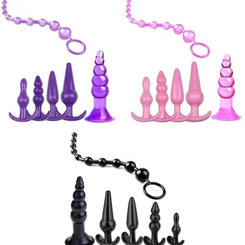 Amazon Sex Toys SM Backyard Silicone Anal Plug Set 6-piece Set 7-piece Set Adult Female Slave Training Sex Toy
