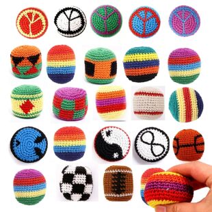 ë��ɳ����Hand-Made Knitted Hacky Bags Footbags Hacky Balls