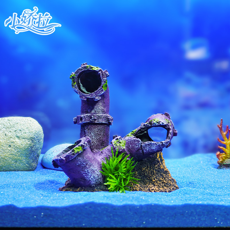 Fabulosa celebridad de Internet, paisajismo de peceras, tuberías de aguas residuales gastadas, decoración de peces y camarones, escondite de agujeros, decoración de acuarios, venta al por mayor transfronteriza