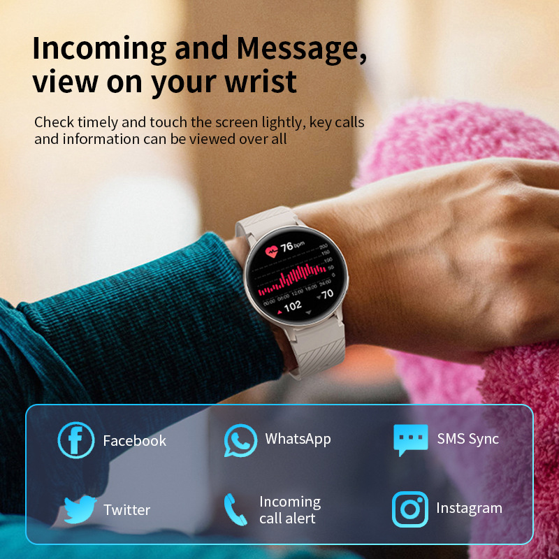 LIGE Unisex Smart Watch with Blood Pressure & Heart Rate Monitoring Bluetooth Connectivity Music & Photography Features Business Luxury/Sport Style_voghion.com