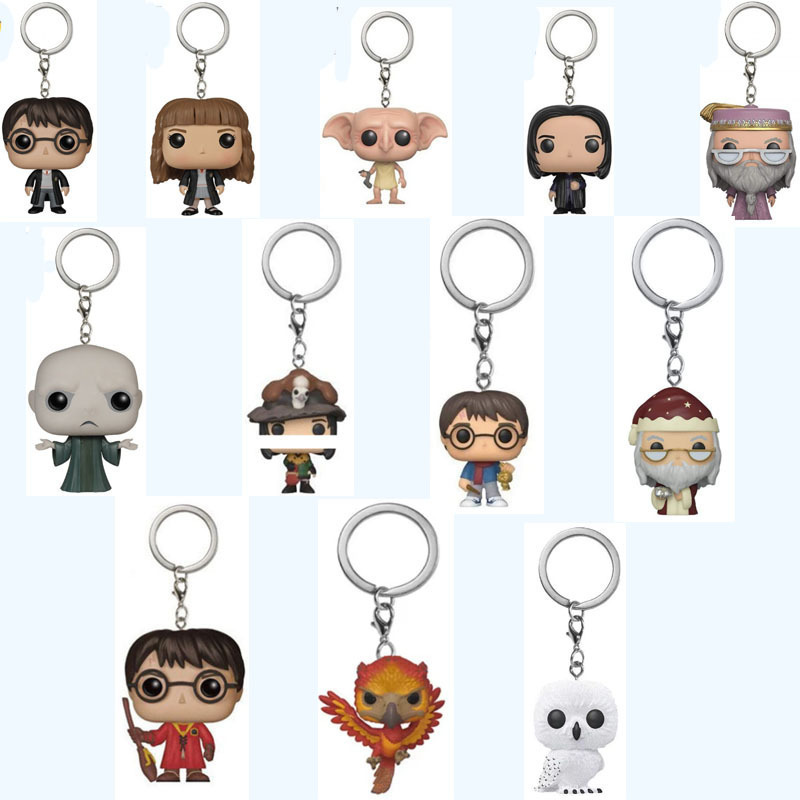 Pop Harry Potter Dobby Snape Voldemort Dumbledore Hand Model Keychain Magic Trend