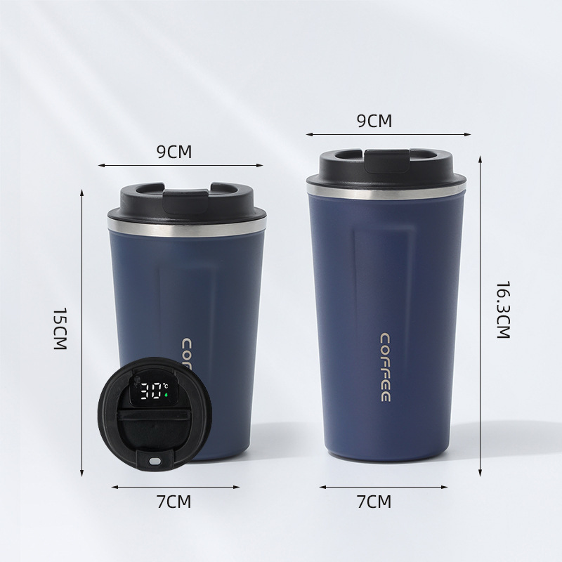 新型スマート温度表示コーヒーカップ304ステンレス保温カップ男女屋外携帯車ギフトカップ|undefined