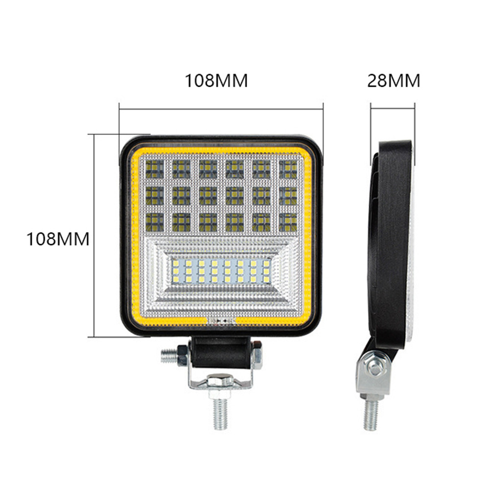 Cross-Border Truck Car Led Work Light Angel Eye Ring 4-Inch 126W Off-Road Vehicle Inspection Light Spotlight Modification