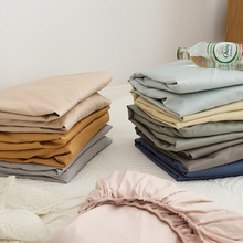 100S高支贡缎长绒棉新品床单北欧纯色新品床笠单件床套床上用品