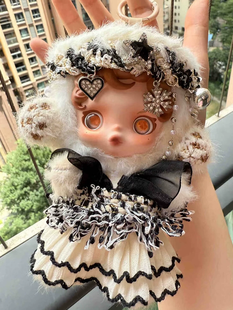 (DollPANDA) POP MART SKULLPANDA Light Weaver Garden зимняя серия движущихся кукол, одежда для куклы
