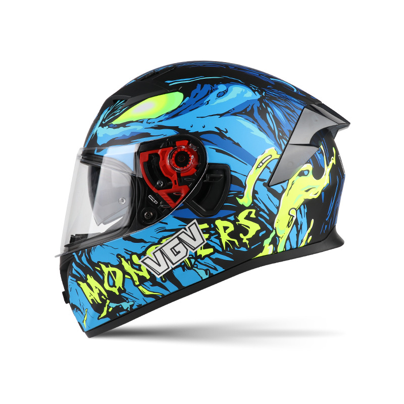 [En stock] Casco de motocicleta certificado 3c Casco completo para hombre Casco de seguridad de motocicleta de cuatro estaciones de doble lente de invierno