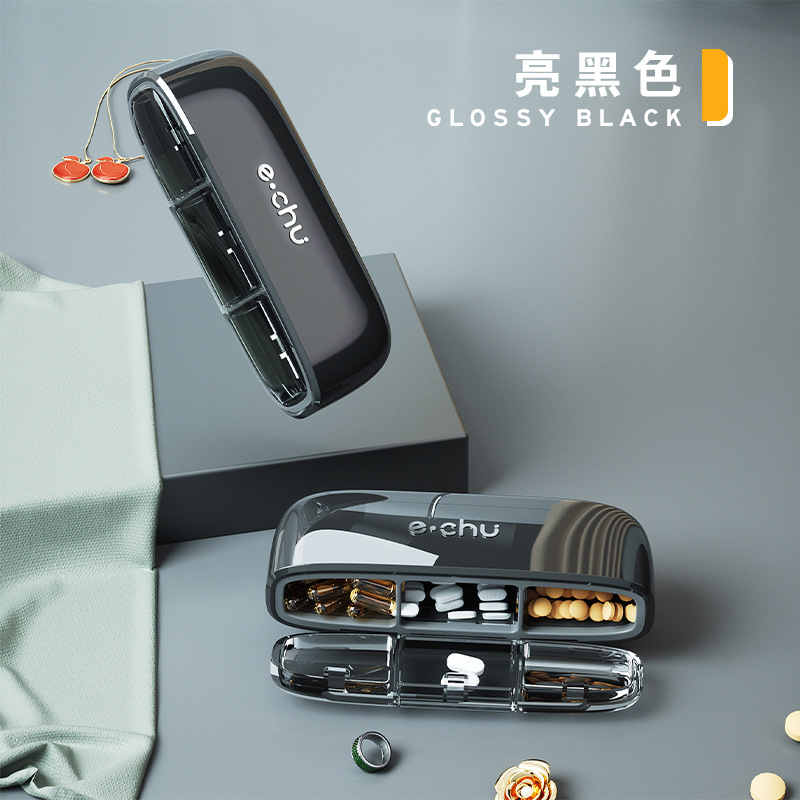 Caja de la medicina caja de almacenamiento de medicina portátil tres comidas al día sellada a prueba de humedad medicina dispensador de la medicina portátil Caja Sellada