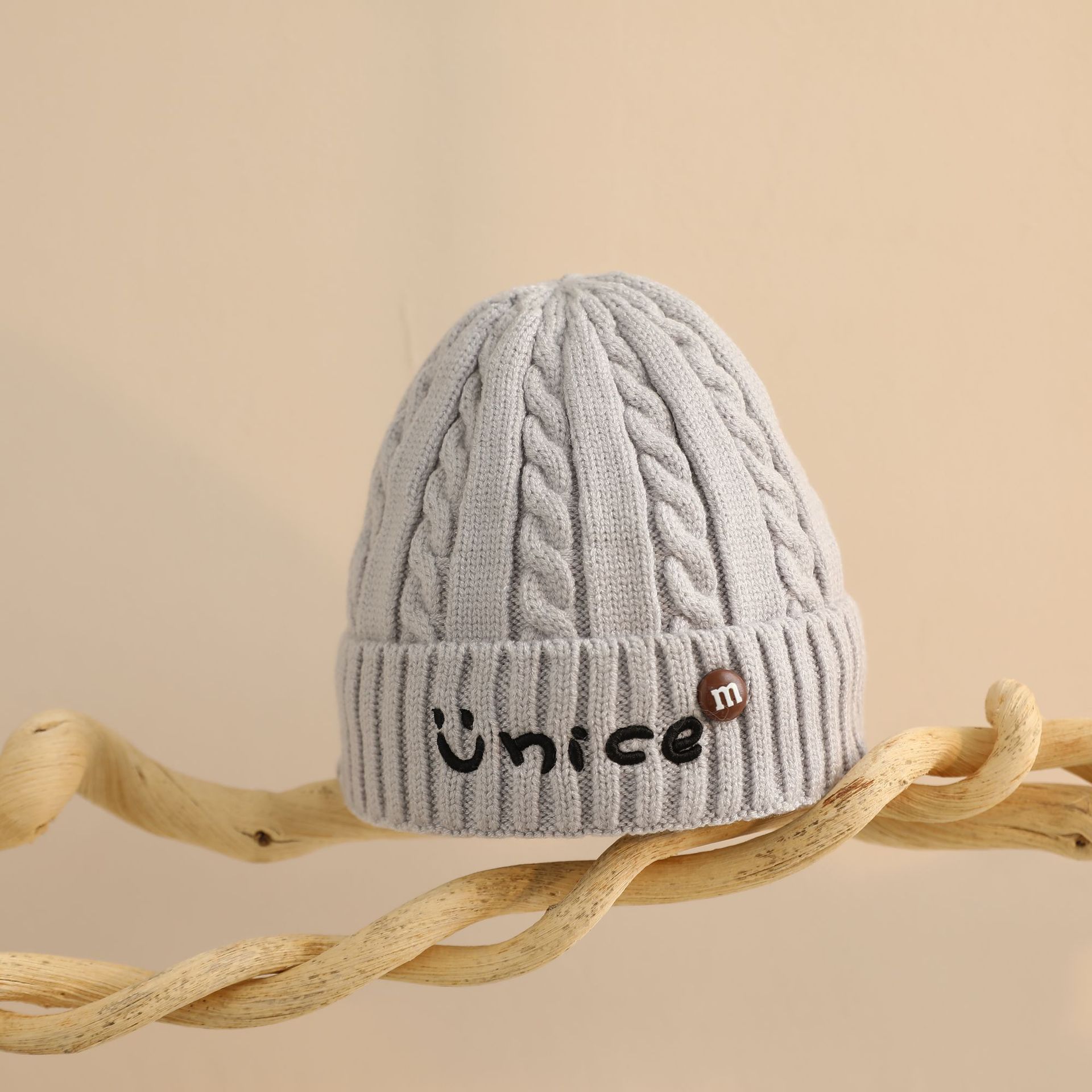 Sombreros para niños coreanos ins otoño invierno para niños letras sombreros de lana de punto para niñas oídos cálidos sombreros para bebés