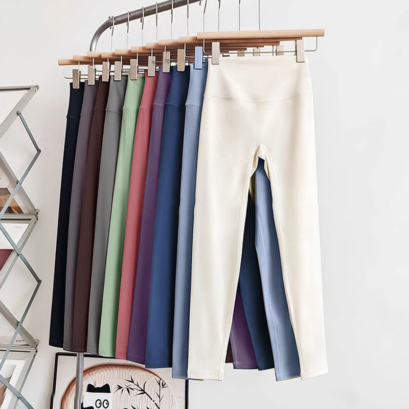 Pilates Yoga Leggings Fitness Running Sports Tight High-Waisted Hip-Lifting Tummy Control Elastic Outerwear Base Shark Pants