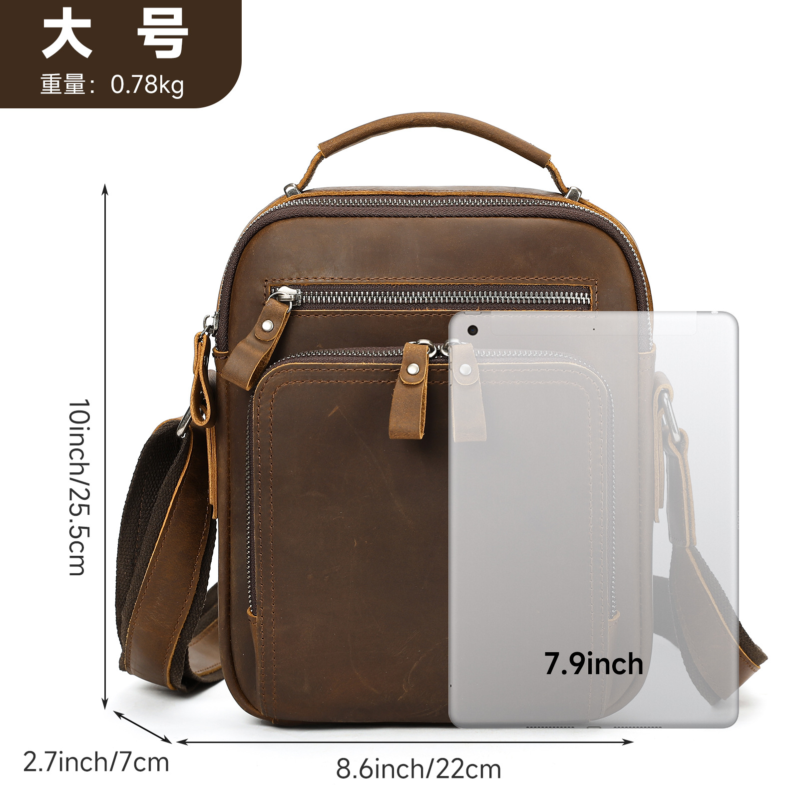 Ventas transfronterizas calientes de cuero para hombres mochila deportiva al aire libre mochila texturizada retro colección de bolsos de hombro