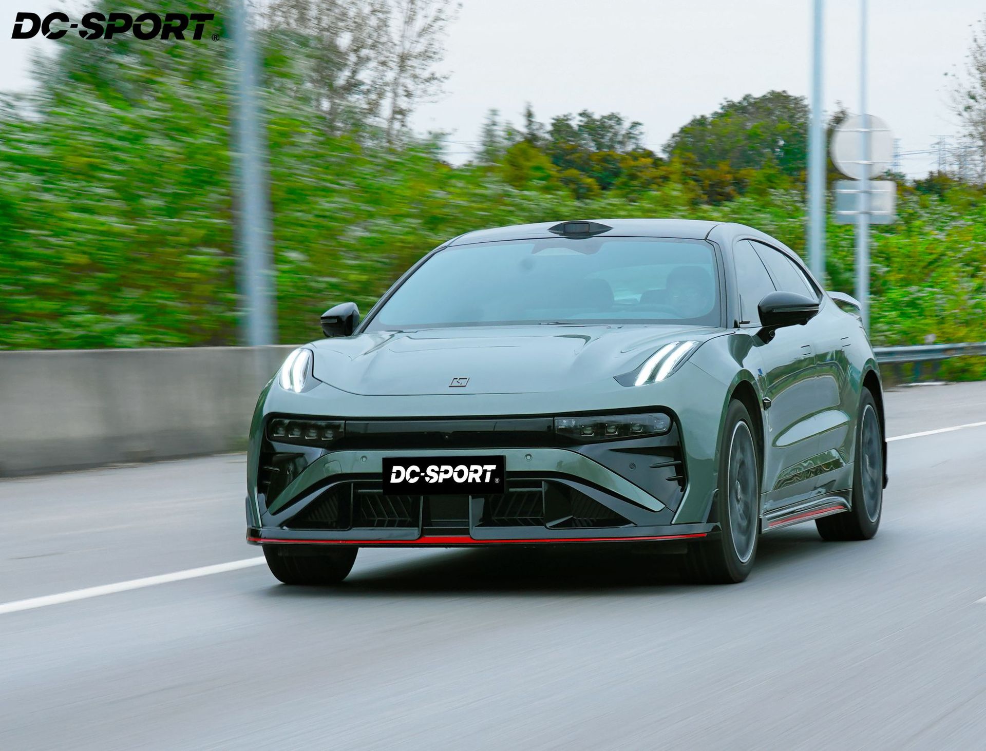 Suitable for 21-26 model Zeekr 001 DC model wide-body modification front spoiler, side skirts, rear lip, and sporty rear wing kit