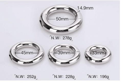 Sex toys stainless steel weight-bearing ring scrotum men's exercise non-vibration bondage penis locking sperm ring adult device