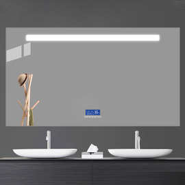 简约LED Mirror 时尚浴室镜方形浴室镜led外贸不锈钢智能浴镜