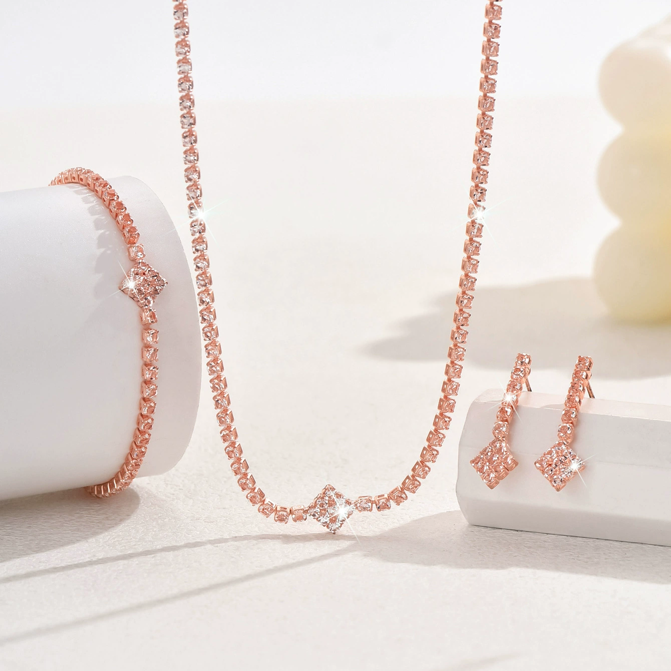 Fashionable brand universal necklace, chain, bracelet, set, high-quality style, 3 piece set