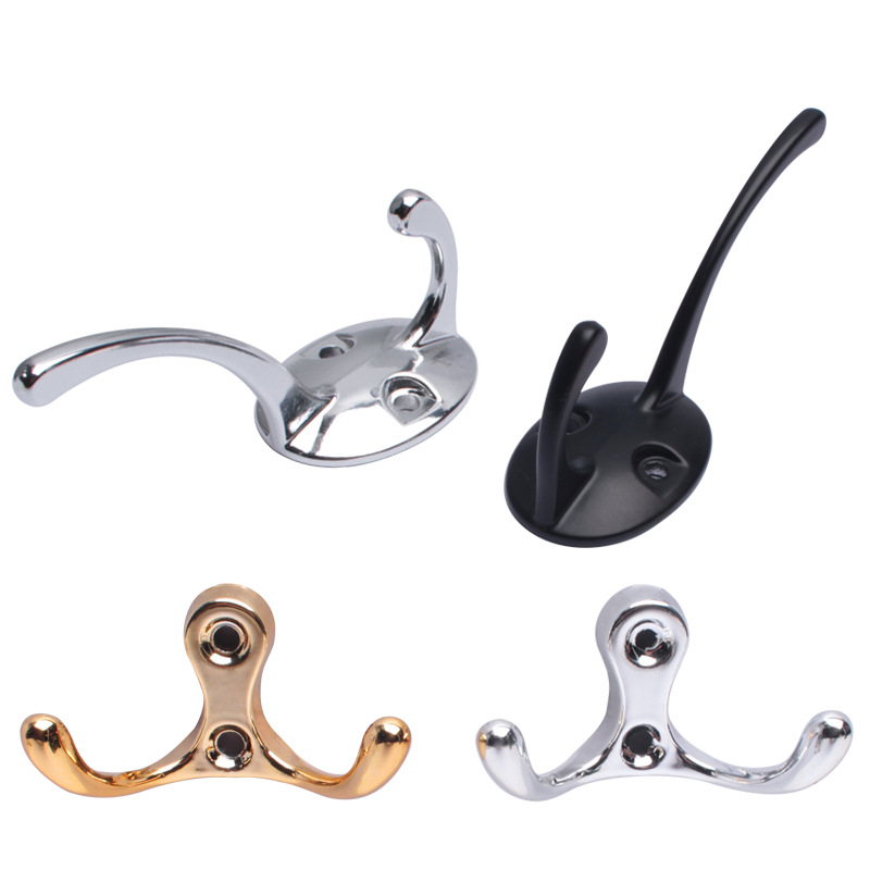 Simple Wardrobe Clothes Hook Single Hook Solid Coat Hook Clothes Hook Living Room Bathroom Door Rear Hook Wall Hook